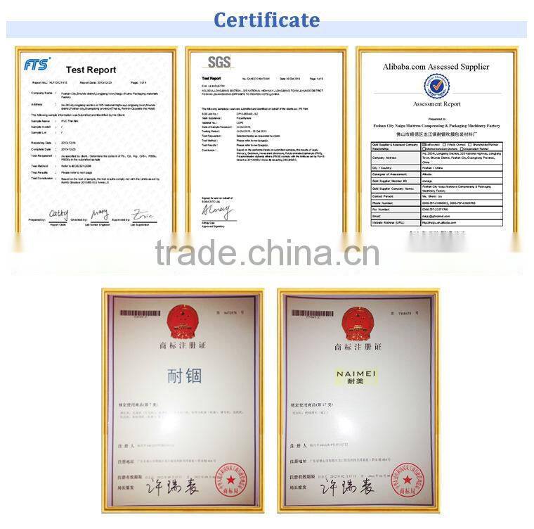 China NaiGu factory good soft pvc furniture cover film in roll