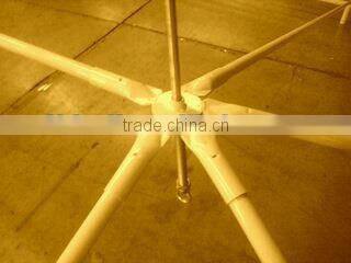 5x6.8m steel structure white double top pagoda tent