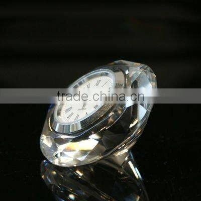 2016 engraved crystal diamond clock