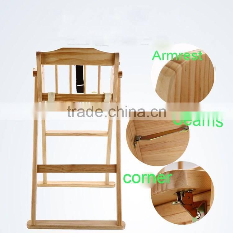 Wholesale wooden baby high chairs multi-function baby chair for restaurant portable baby high chair