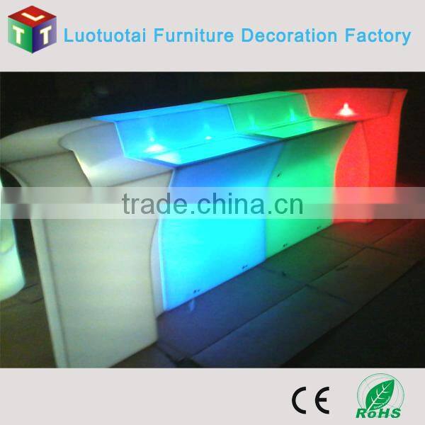 rechargeable LI battery operated illuminated furniture 16 Color changing led bar counter