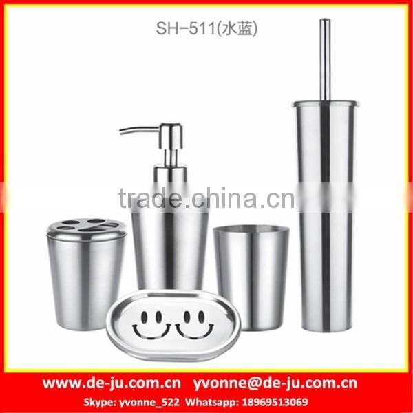 Black Coat Stainless Steel 4 In 1 Bathroom Set