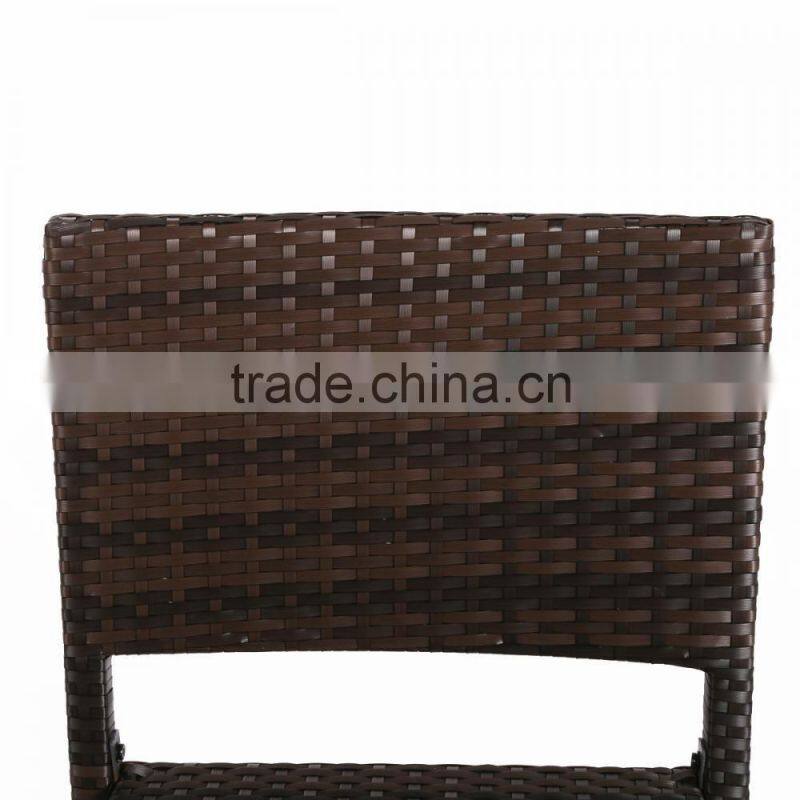 2 Pcs Outdoor All Weather Brown Wicker Chairs