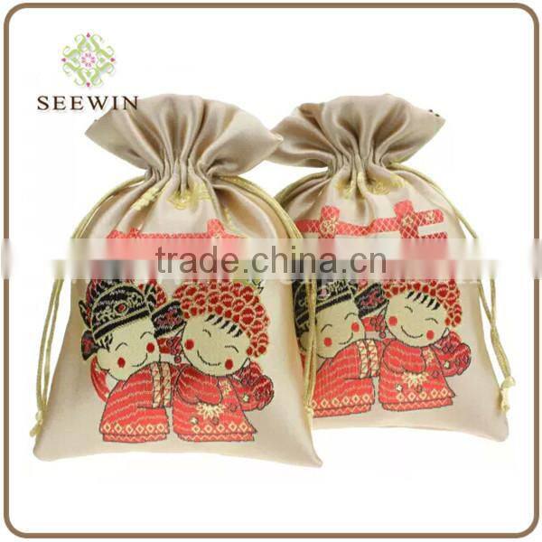 beautiful red satin candy bag christmas