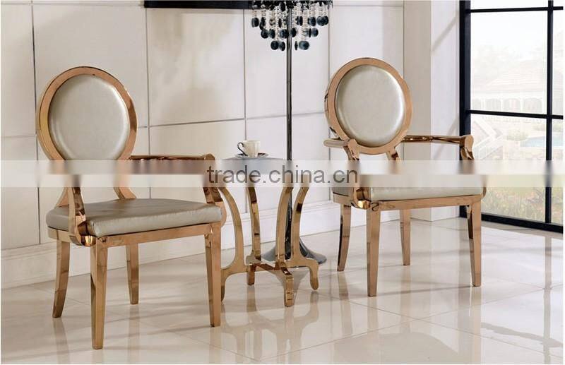 Modern luxury stylish PU stanless steel leg leisure chair ND116G