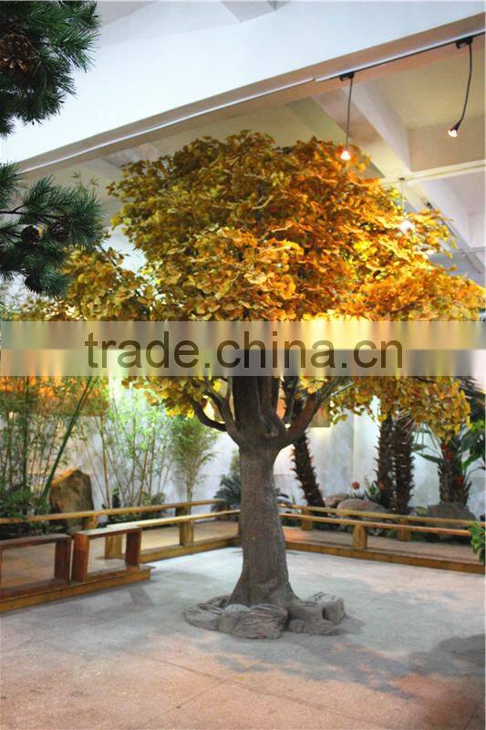 Home garden decoration 100cm to 1000cm Height artificial indoor live plastic ficus red with green big pine tree EZLS05 1013