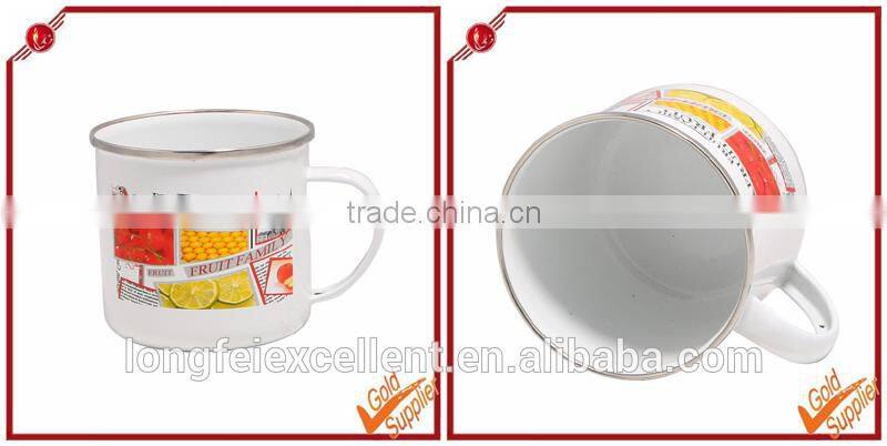 High quality durable healthy and safe home appliance tableware enamel camping metal mug
