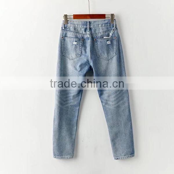 2017 New Arrival Ladies' Hola Denim Pants Skinny cropped jeans