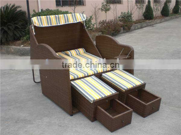China wicker rattan beach basket with canopy ESR-7221