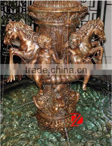 Large bronze indoor horse water fountain sale