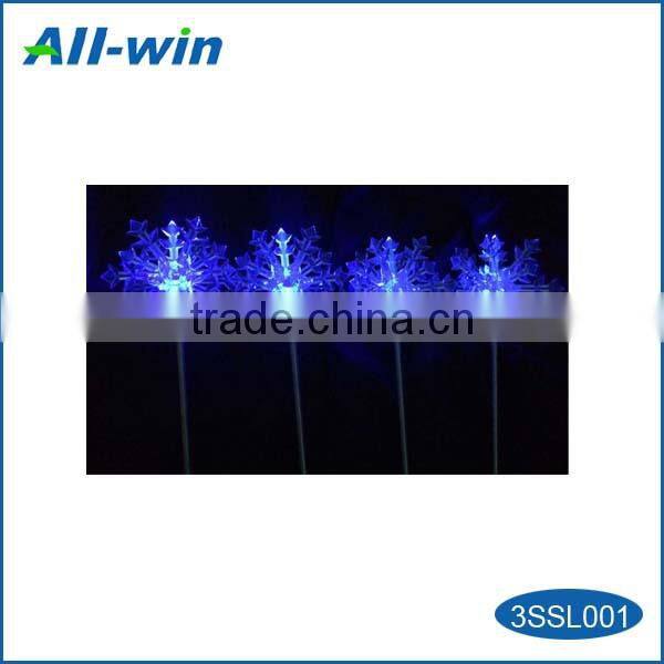 garden lightening decoration color changing snow shape LED solar snow light illumination