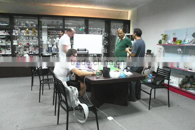 Acrylic Christmas Hanging Ball Baby Blocks Decorations with Color Changing LED