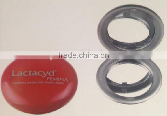 Plastic Round folding double sided mirror pocket mirror