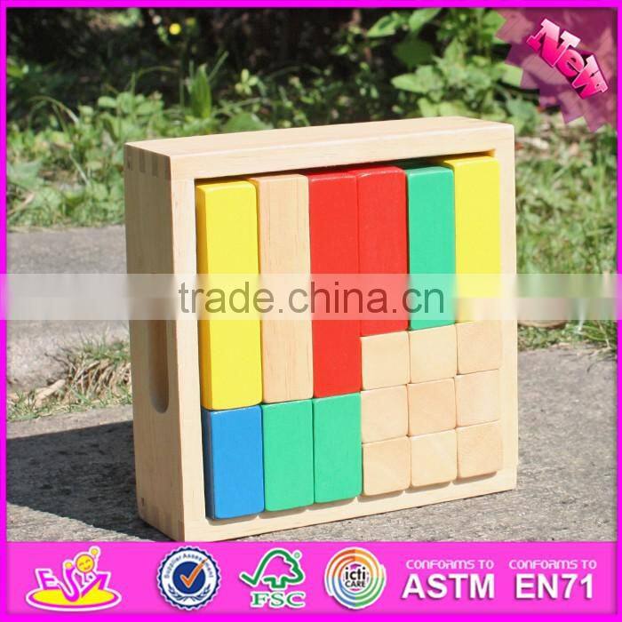 2017 New design 18 pieces funny blocks wooden building toys for boys W13A116