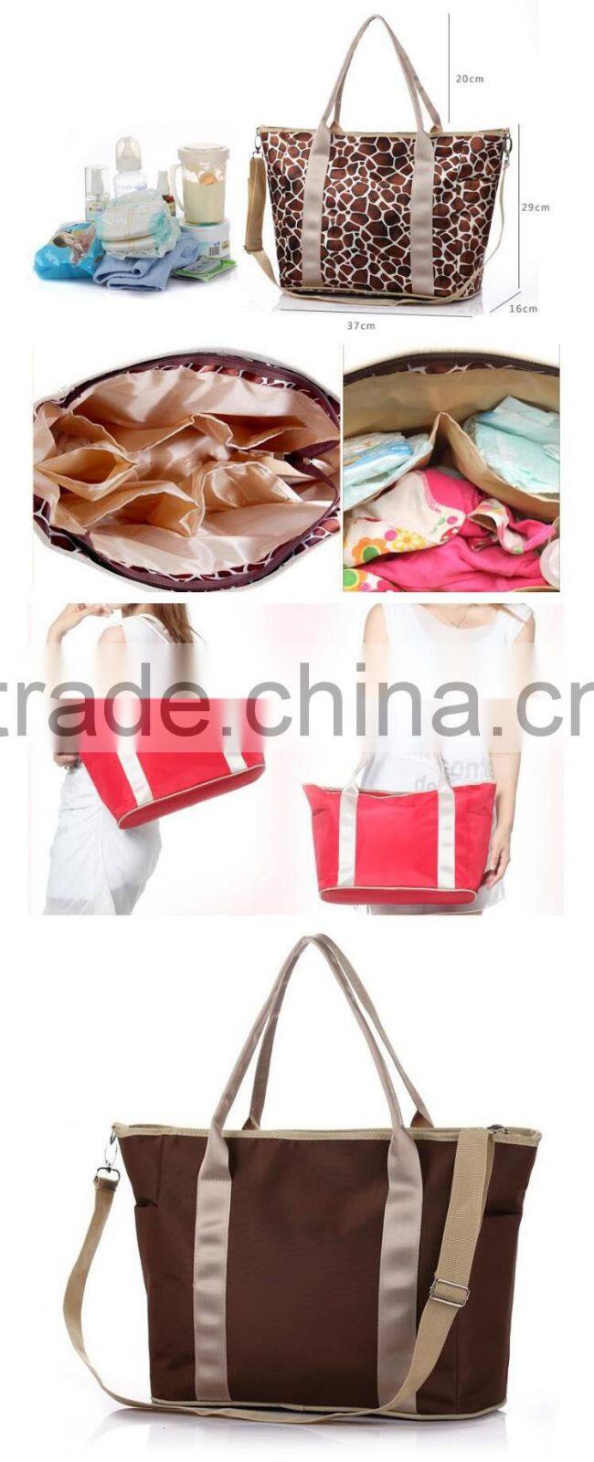 Larger Capacity Diaper Tote Bag Changing Pad Nappy Bag