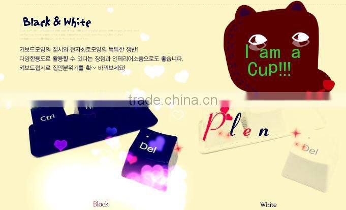 Sunlike SLC001 keyboard type ABS cartoon tea cup (kids shaker cup)