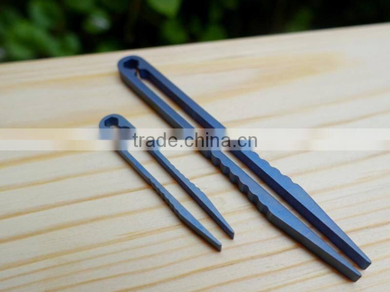 TK-2878 Trumpet Outdoor Camping Travel Home EDC TC4 Titanium Alloy Tweezer