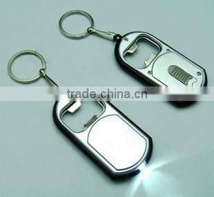 Cheap metal bottle opener key chain with led as seen on tv