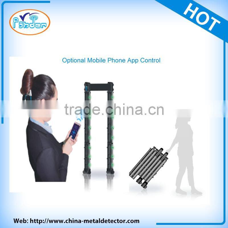 Waterproof Portable Doorframe Walkthrough Metal Detector, 6 Zones Archway Metal Detector Door TEC-700E