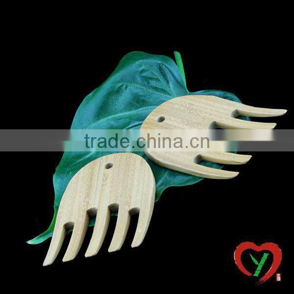 100% natural bamboo salad hands
