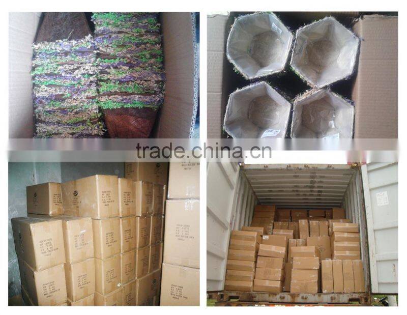 Harvest festival heart design Moss fiber Flower basket for garden decoration