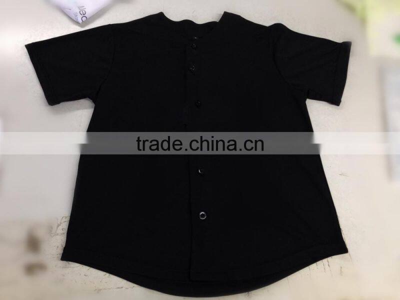 Hongen apparel Wholesale DIY Cheap Black No MOQ custom Blank Baseball jersey