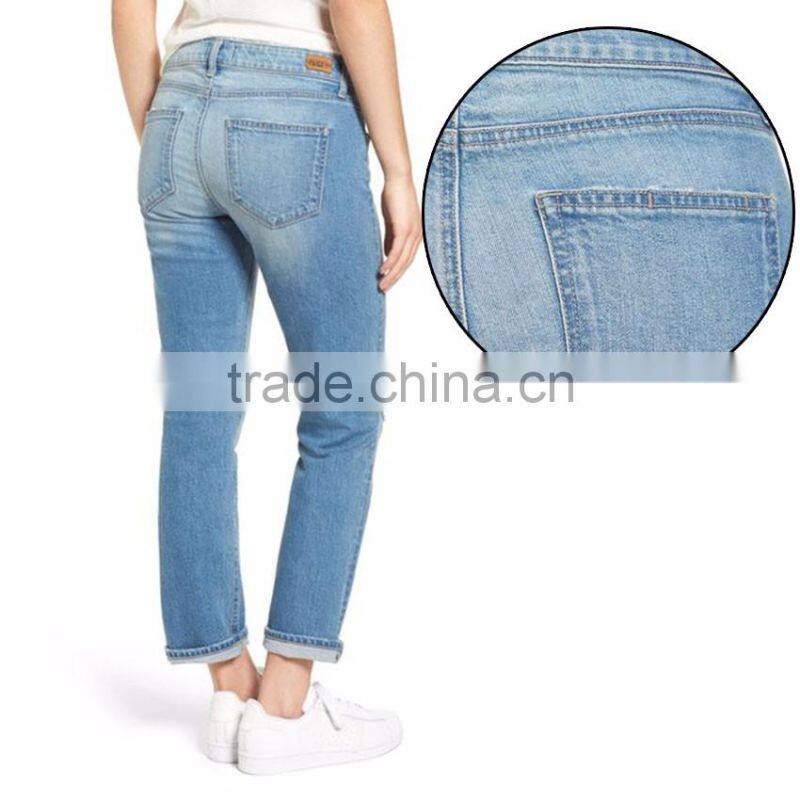 Brigitte Distressed Crop Boyfriend Jeans