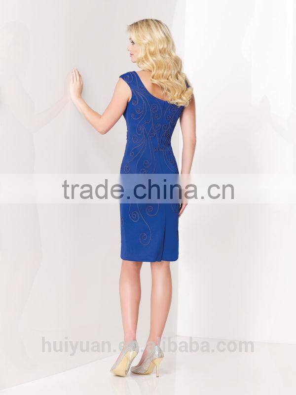 new fashion off shoulder knee length white party dress