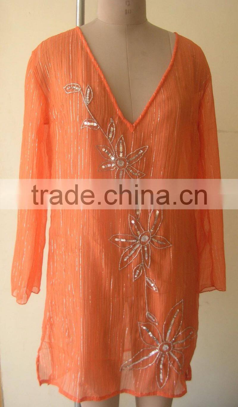 beach kaftan with sequence