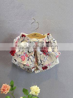 2017 Wholesale new arrival baby clothes organic printing white Little girls boutique custom girls clothing set