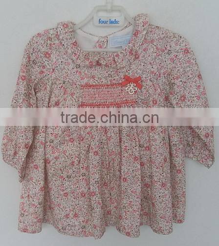 cool baby girls flowers printed dress for summer