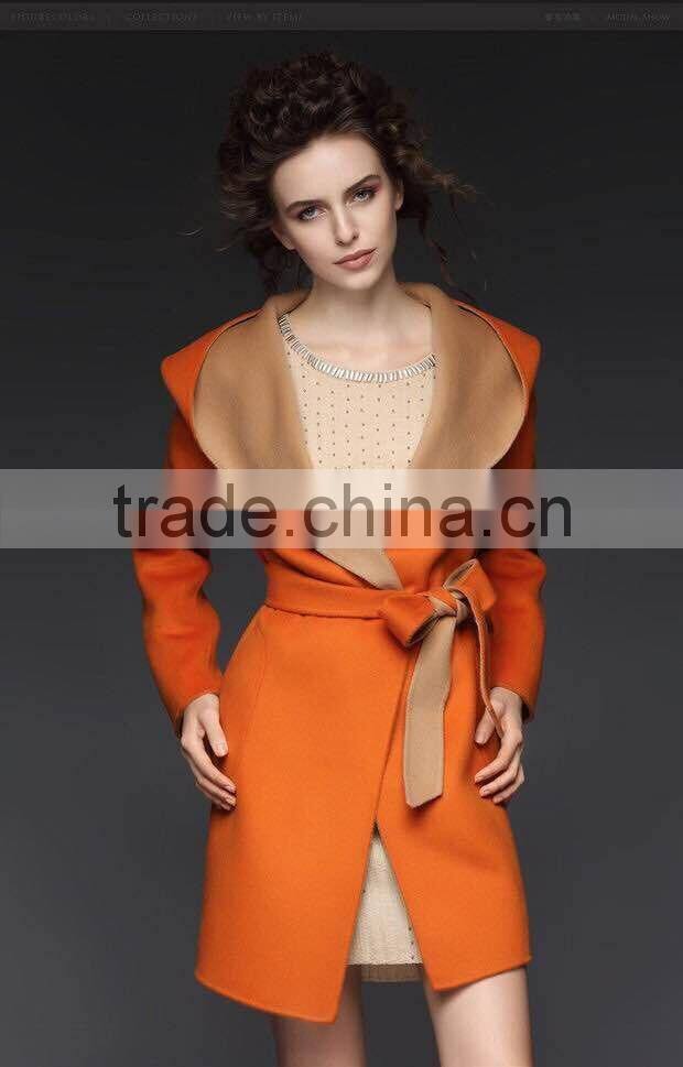 100% hand made 100% wool winter women coat