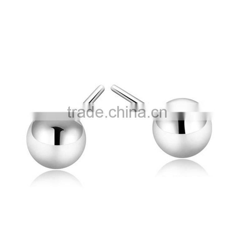 3mm 4mm 5mm ball sterling silver stud earring