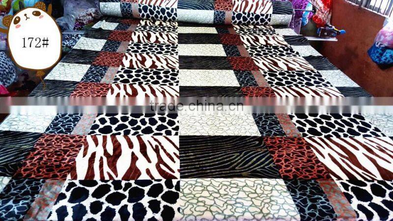 printed jacquard coral fleece fabric