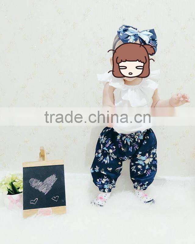 Summer Wear Clothes Little Girl Boutique Clothing Set Matching Printed Shorts 2 Piece Outfit