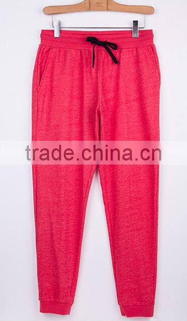 customized skinny sports pants Pop style CVC60/40 cotton wholesale cheap plain blank pants