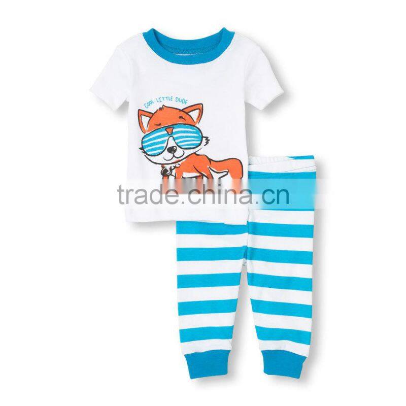 INFANT I LOVE MOM AND DAD PRINTED PAJAMA SET