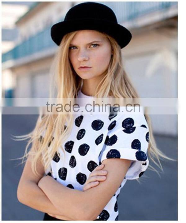 women mini shirt dot design blouse