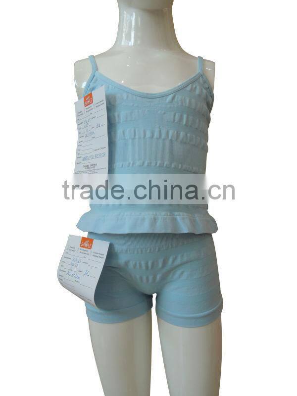 nice quality new style seamless girl's underwear girl's camisole & boxer sets
