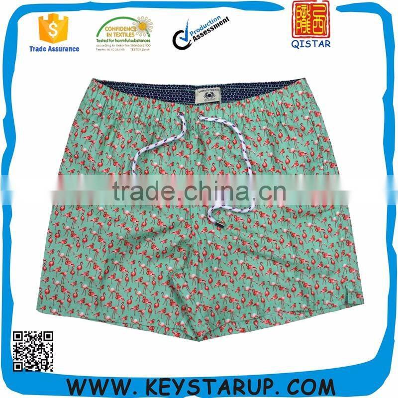 Top Sale Mens Beach Shorts Floral Print Board Shorts Quick Dry Elastic Waist Shorts