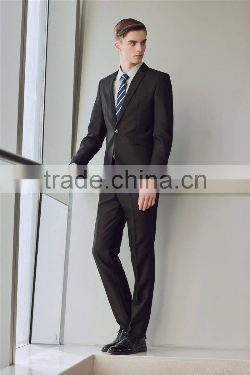OEM custom made men business suits stock black plus size suit for man