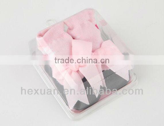 Baby cotton lace socks with bows / baby princess socks / baby anti-slid socks