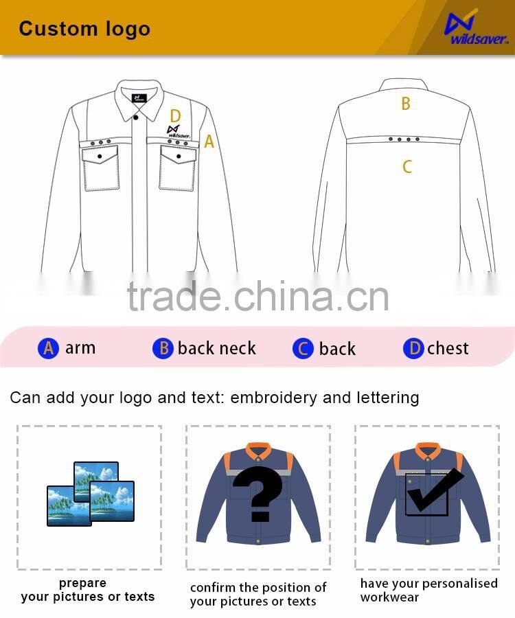 Safety battery powered hi vis workwear work uniform with pockets