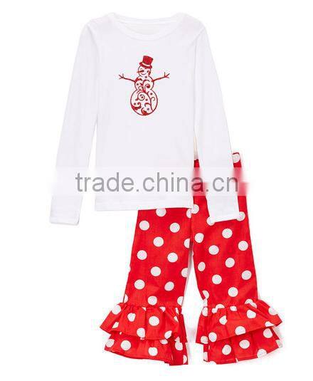 Bulk wholesale kids popular boutique clothing girl's long-sleeve red striped suit
