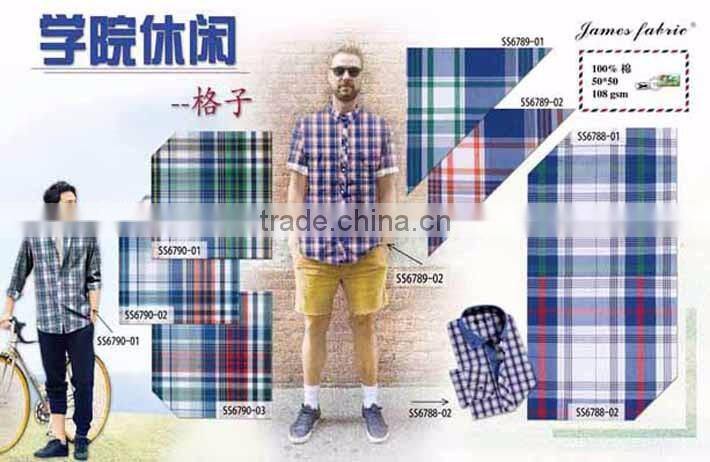 latest fashion designer button down shirt gingham plaid shirt