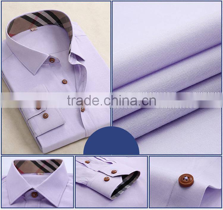wholesale OEM supply high fashion colorful 100% Cotton special collar oxford shirt for man