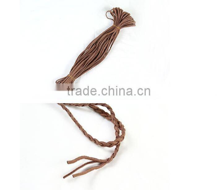 Manufacturers selling wholesale DIY accessories Korea velvet three shares braided imitation leather rope / collar / item rope