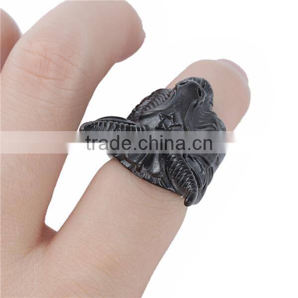 New Design Black Sheep Titanium Steel Men Rings