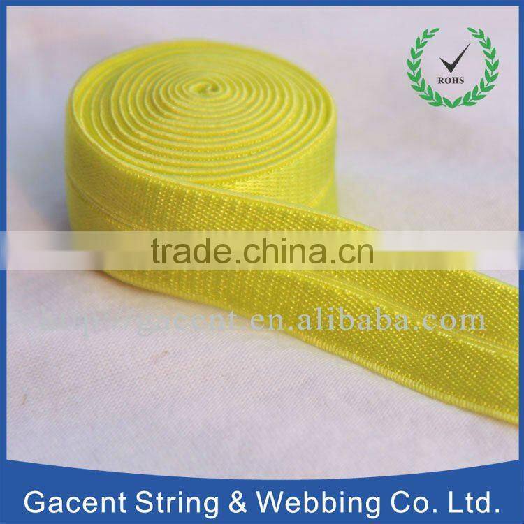 Garment decorative printing fold over elastic band