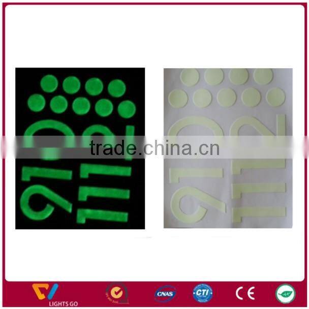 Hi visibility Glow in the dark wall sticker for sleeping room / beautiful fluorescent keyboard sticker